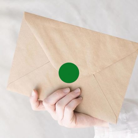 Ø50mm Green round marking labels, polyethylene foil, 500