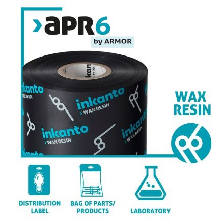 Armor APR6 wax ribbon, 110mm wide x 100m long - package