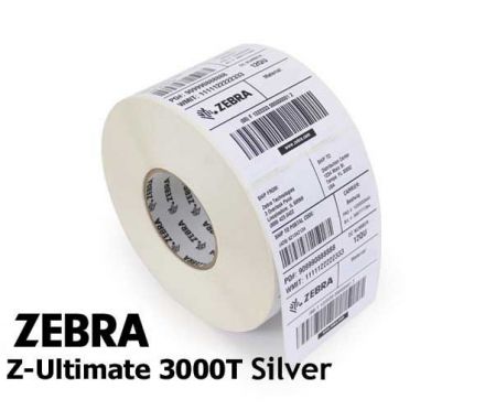 3006493 Zebra Z-Ultimate 3000T, original silver polyester labels, 38mm x 19mm, 3 720, core Ø25mm 