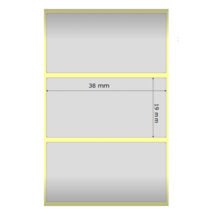 3006493 Zebra Z-Ultimate 3000T, original silver polyester labels, 38mm x 19mm, 3 720, core Ø25mm 