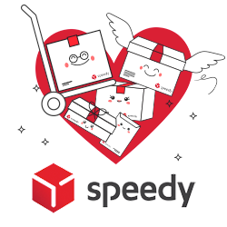 Starter Package Speedy - Brother QL1110NWBc printer + 12 rolls DK-22243 + Brother holder