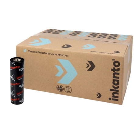 Armor AXR 7+, T47318IO resin ribbon 110mm x 74m, 0.5" core diameter, ink side out