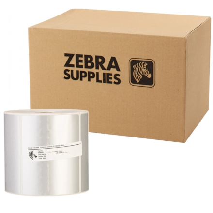 Zebra original 3006493 polyester labels, 38mm x 19mm, 12 rolls per box