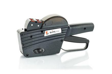 Маркиращи клещи BLITZ S14, двуредови+5 бр. ролки бели етикети 26mm х 16mm