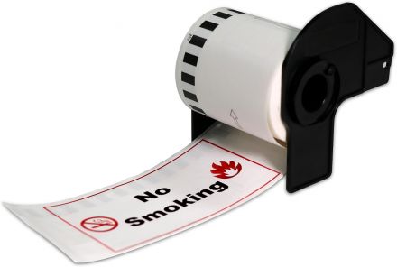 Compatible Brother DK-22251 White Continuous Paper Roll 62mm x 15.24m, Two Colour - Black/Red