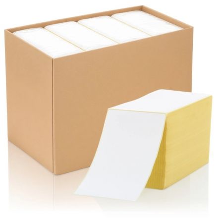FanFold 100mm x 150mm Direct Thermal Labels - Perforated, 8 000