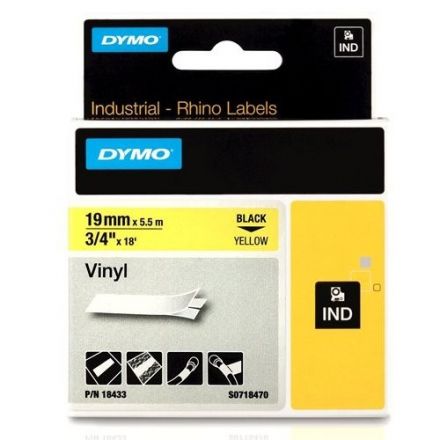 RhinoPRO 18445 - 19mm X 5,5m  Vinyl White Labels