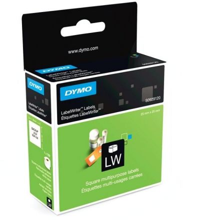 Dymo S0929120 Square Removable Multi Purpose labels 25mm X 25mm