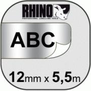 Dymo Rhino 18761 / 18486 - Траен полиестер 12mm X 5,5m, сребро(металик) 
