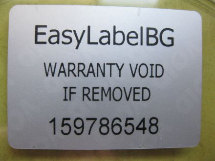 Security Warranty VOID Labels 44mm X 32mm, matt silver 