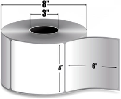 4" X 6"(101.6mm X 152.4mm) Термотрансферни етикети, полугланц