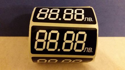 SELF-ADHESIVE LABEL ROLL, Fluorescent colour: white, 18mm X 12mm