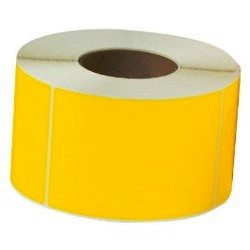 SELF-ADHESIVE LABEL ROLL, pastel colour: red, 100mm x 70mm