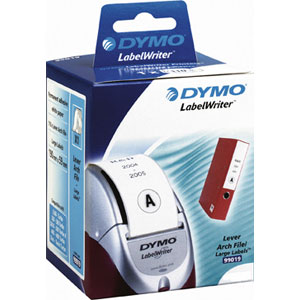 Етикети DYMO 99018 за класьори, 38mm x 190mm, бели