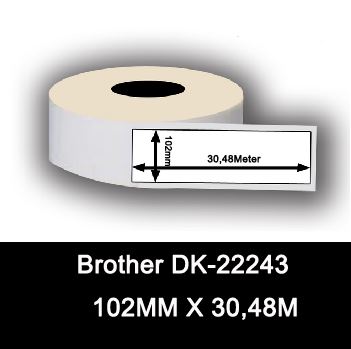 Eтикети BROTHER DK-22243, 102mm X 30.48m