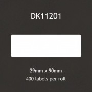 Brother Compatible DK-11201 Roll Standard Address Labels, 29mm x 90mm, 400 labels per roll, Black on White
