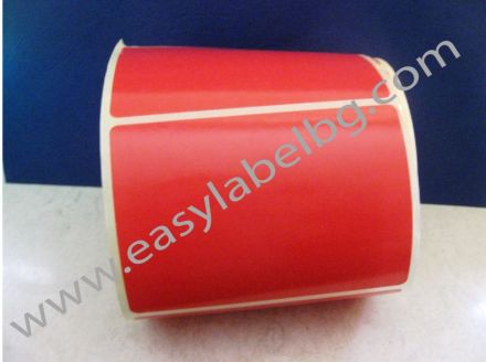 SELF-ADHESIVE LABEL ROLL, pastel red, 100mm x 150mm
