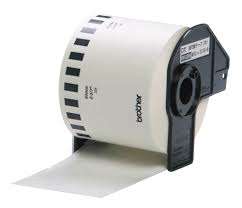 Brother DK-22205 White Continuous Paper Roll 62mm x 30.48m, Black on White
