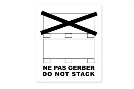 Shipping Label NE PAS GERBER, DO NOT STACK, 92mm x 132mm Rolls of 500