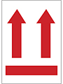 PVC International Safe Handling Labels - Red Arrows, 100mm x 70mm, 50