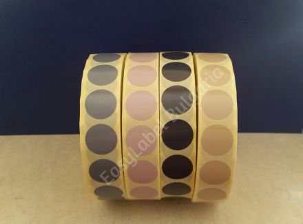 Red Round Self Adhesive Labels, Ø35mm, 2 000