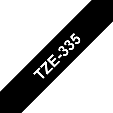 Compatible Brother TZe-335 Tape White on Black Laminated 12mm
