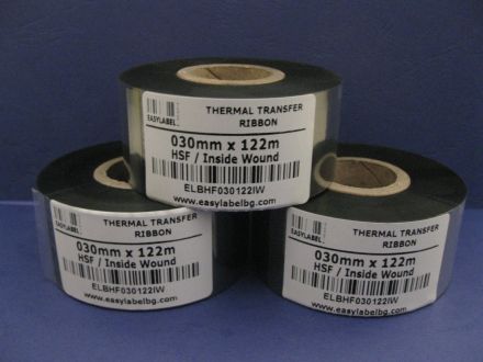 Черна термотрансферна лента за дата устройствa, Кодинг фолио, Hot Foil, 40mm x 122m