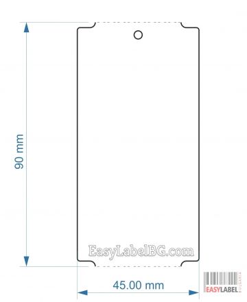 Eтикети от  PVC(PET), бели, 45mm x 90mm, 1 000бр.