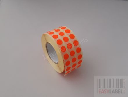 SELF-ADHESIVE LABEL ROLL, Coloured, Ø10mm /4/ 24 000, Ø40mm 