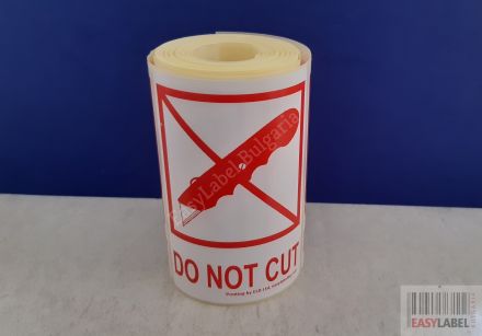 International Shipping Warning Labels - "Do not cut", 100mm x 70mm, 500