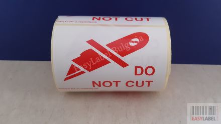 International Shipping Warning Labels - "Do not cut", 100mm x 70mm, 500