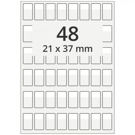 Cable Labels on Sheet A4 - cable markers A4 sheet for laser printers, polyester, permanent, extra clear, 25